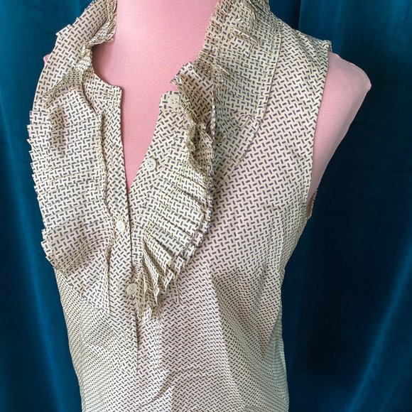 J Crew Calixta Flecked Silk Ruffle Blouse Top - Picture 4 of 8